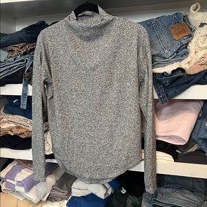 Chaser Heather Gray Long Sleeve Turtleneck Top - Evereve